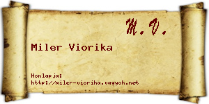 Miler Viorika névjegykártya